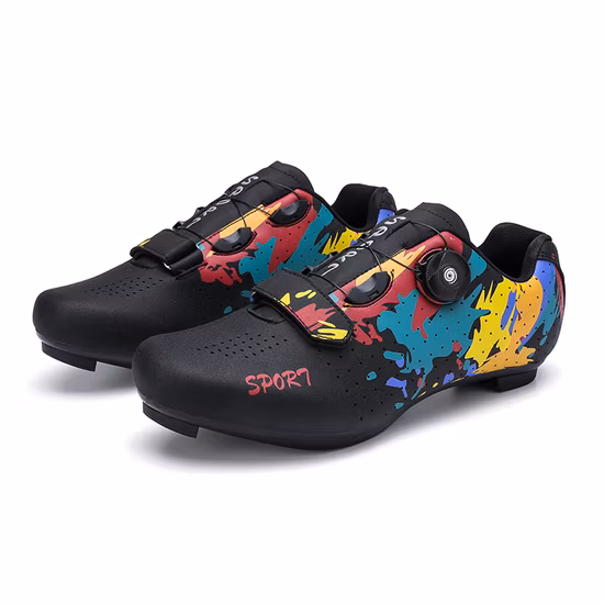 Scarpe da ciclismo con suola dura da spinning traspiranti per mountain bike da uomo e da donna