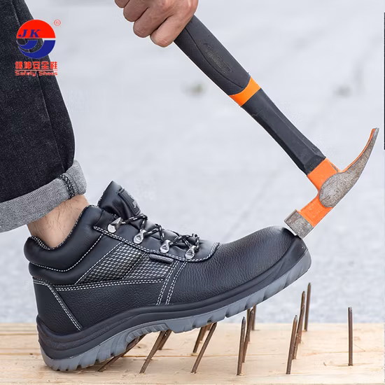 Stivali protettivi industriali protettivi in ​​vera pelle TPU Punta in acciaio Scarpe da trekking sportive protettive da uomo